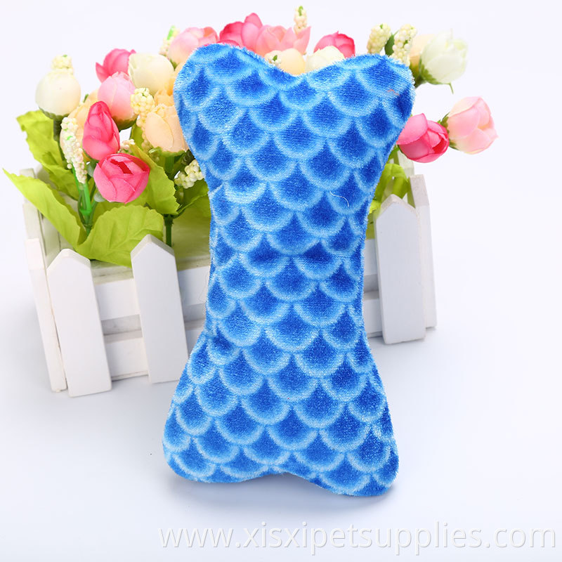 Dog Toys Wholesale Colorful Bone Shape Stuffed Squeaky Plush for Dogs Chew Toys Pet Toys Soft Plush+stuffing +squeaker Plush Boe